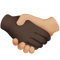 Handshake- Dark Skin Tone- Medium-Light Skin Tone emoji on Apple
